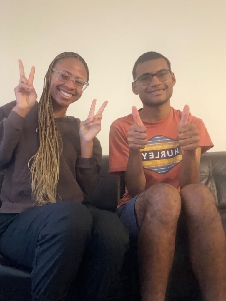 Eddie and his roommate Raj together