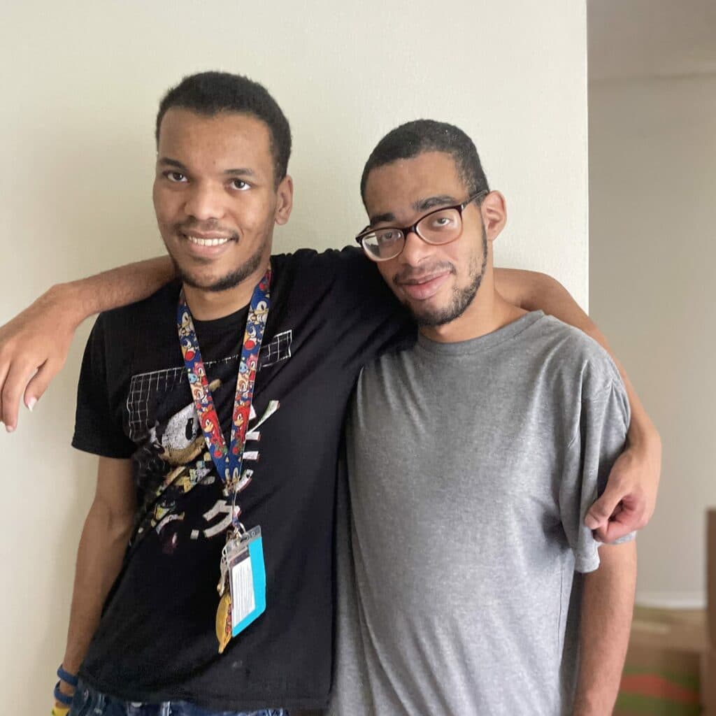 Two roommates showing genuine friendship and connection