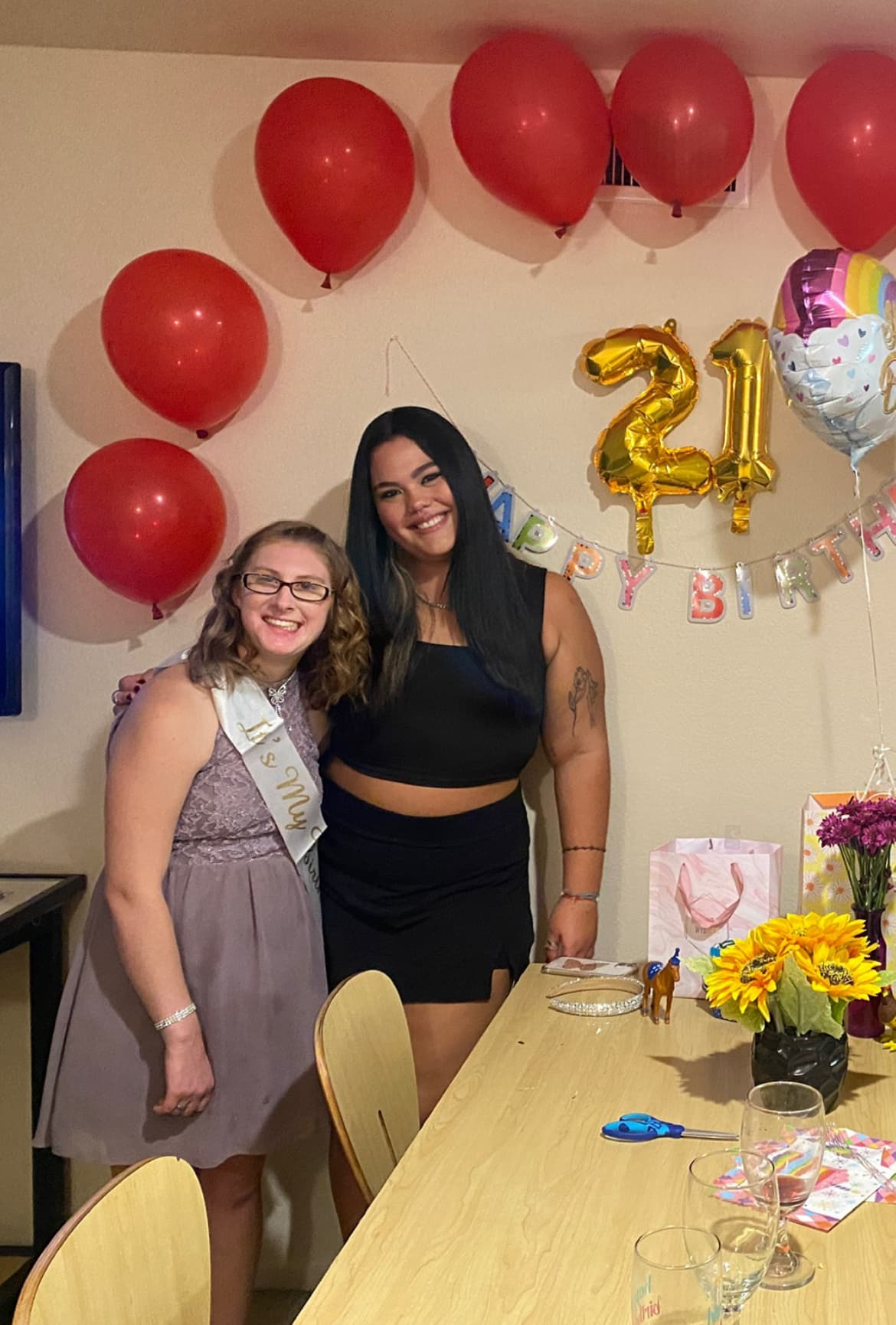 Natalia and Kate celebrating a birthday together