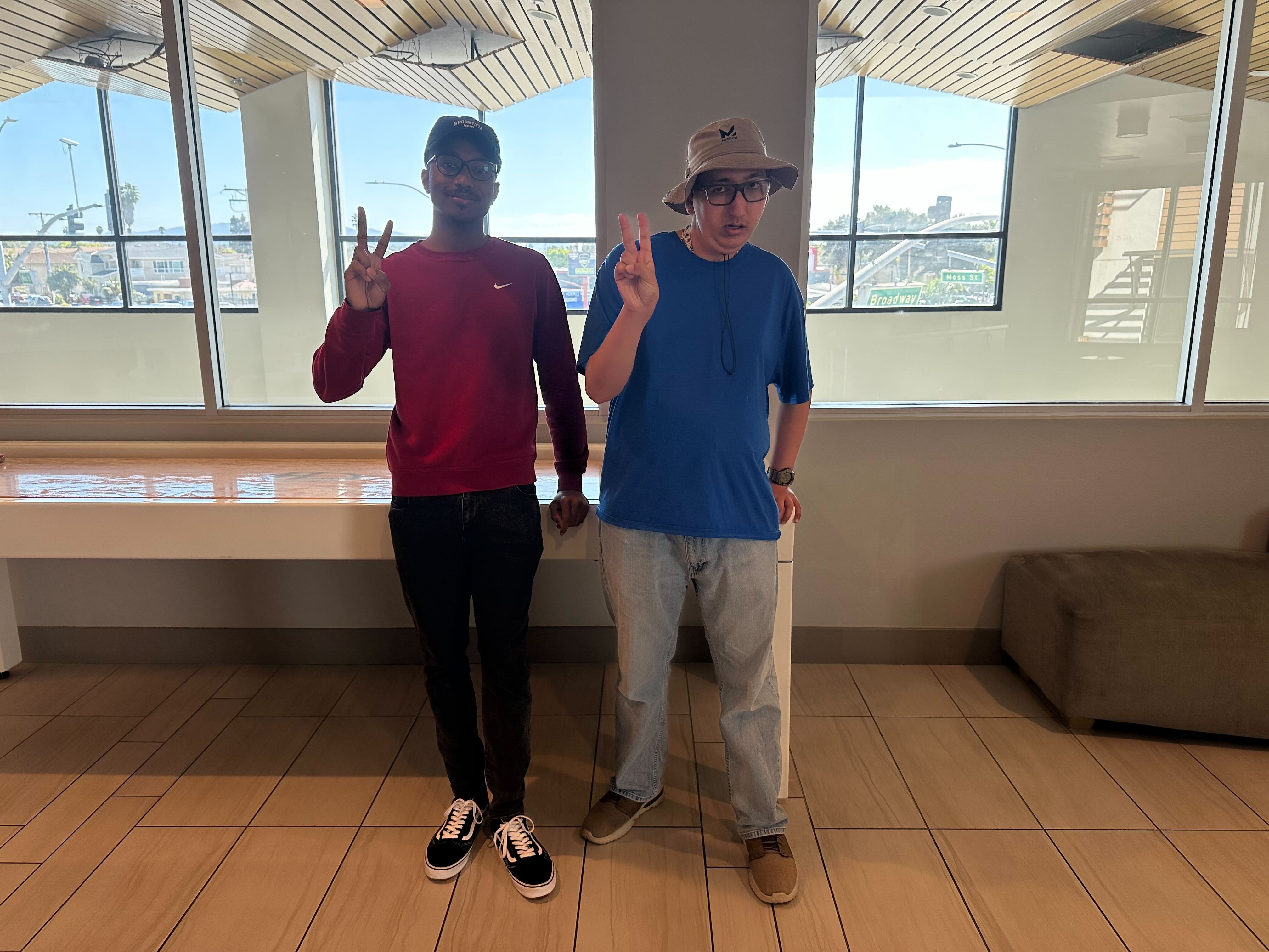 Jake and Devin hanging out together